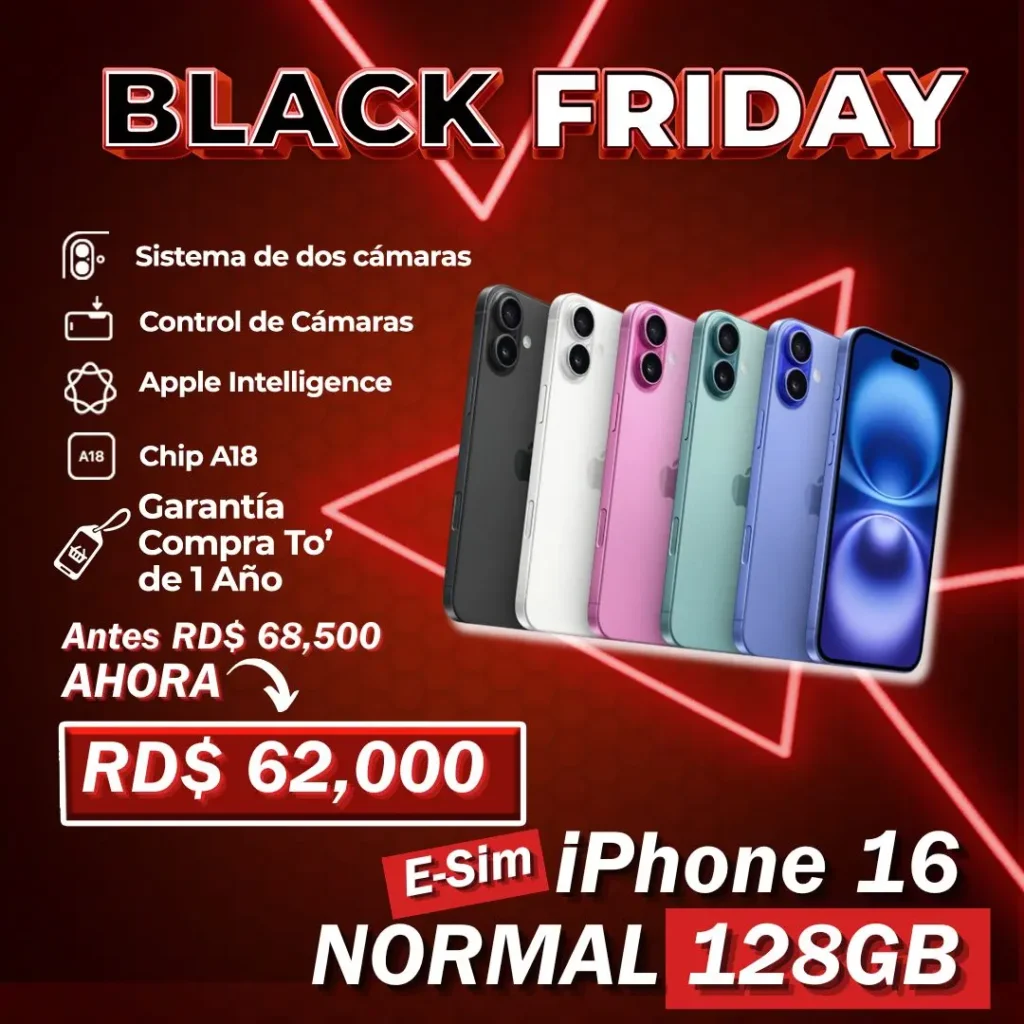 comprar iphone 16 en santo domingo 