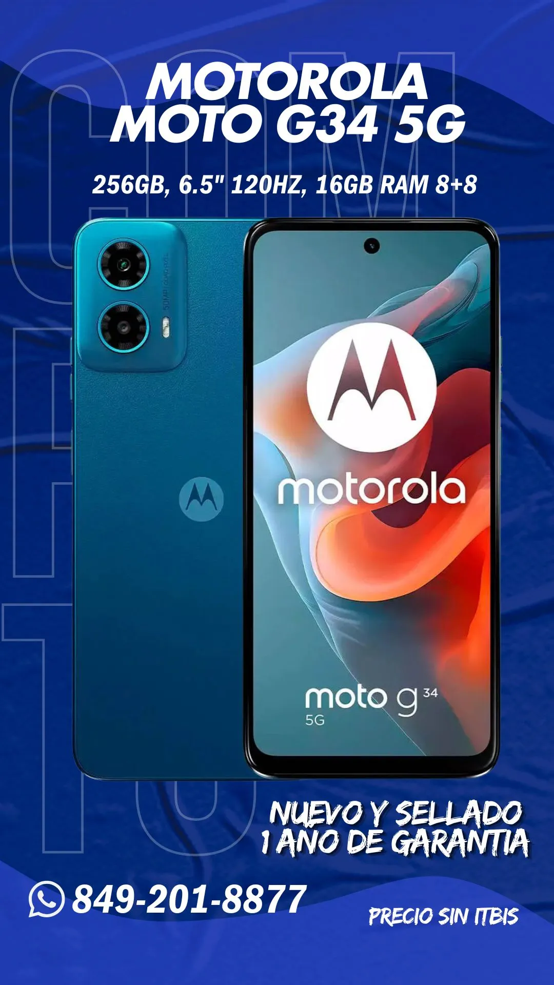 Motorola Moto G34 5G nuevo y sellado en Compra To’ para empresas